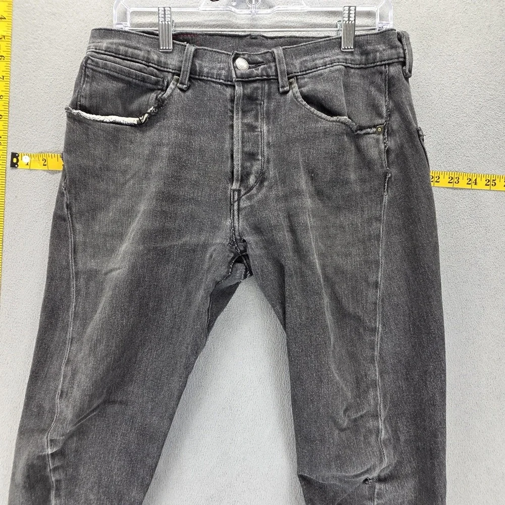 VTG Levis Engineered Jeans Mens Gray Charcoal Wash Twisted Red Patch Fits 29x30